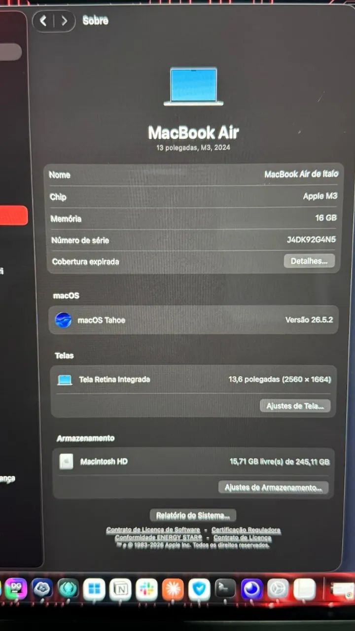Macbook Air M4 - 16gb - 256gb - Foto 4