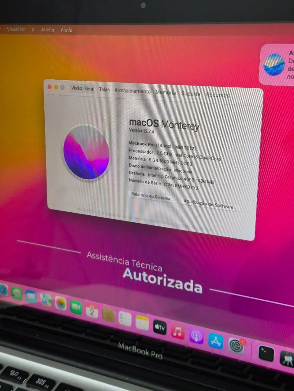 Apple Macbook PRO 2012 I5 8GB 256SSD - Foto 2