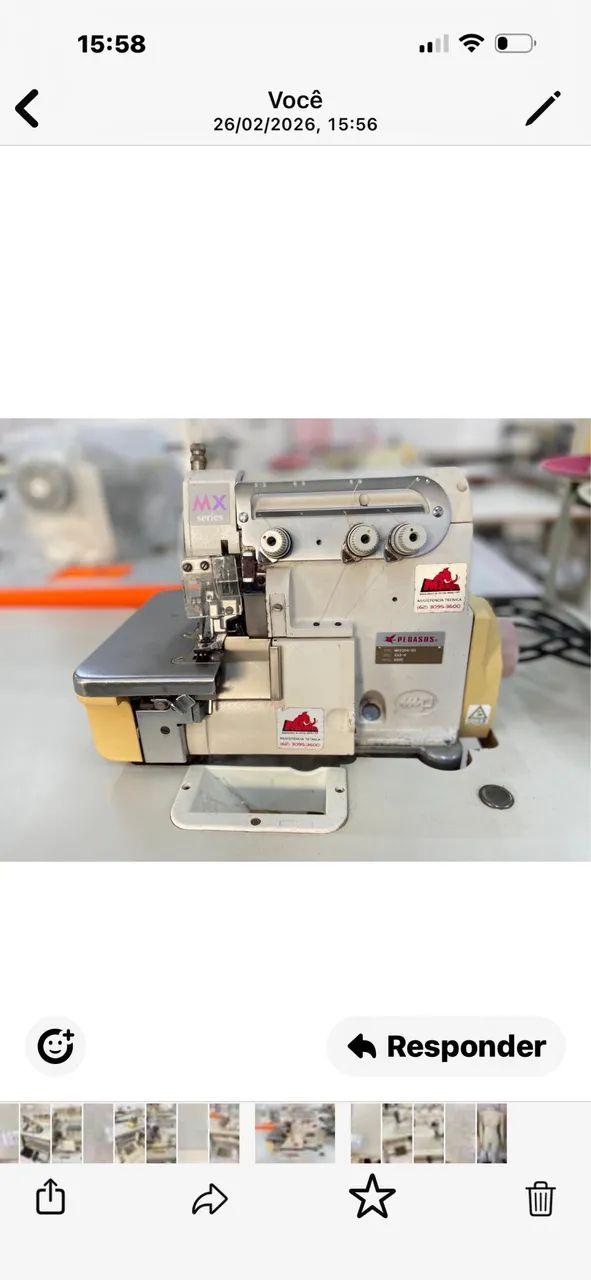Máquina Overlok pegasus semi nova  - Foto 2