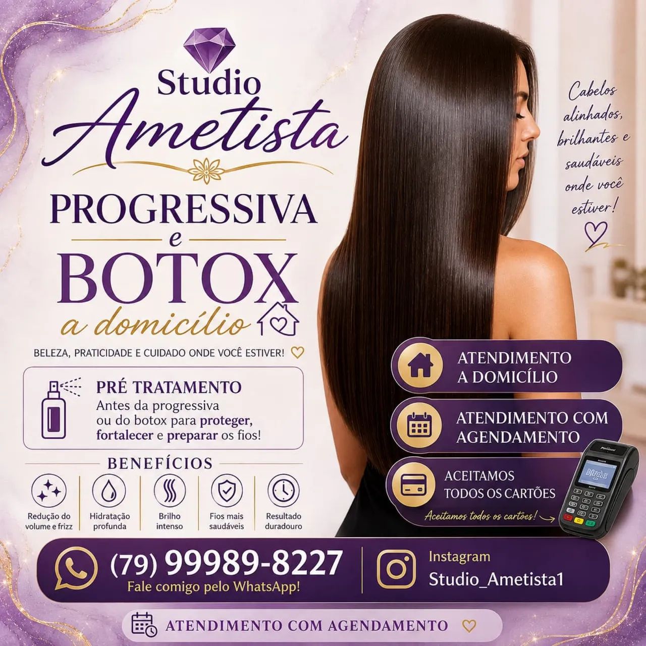 Salão em casa Atendimento domiciliar 