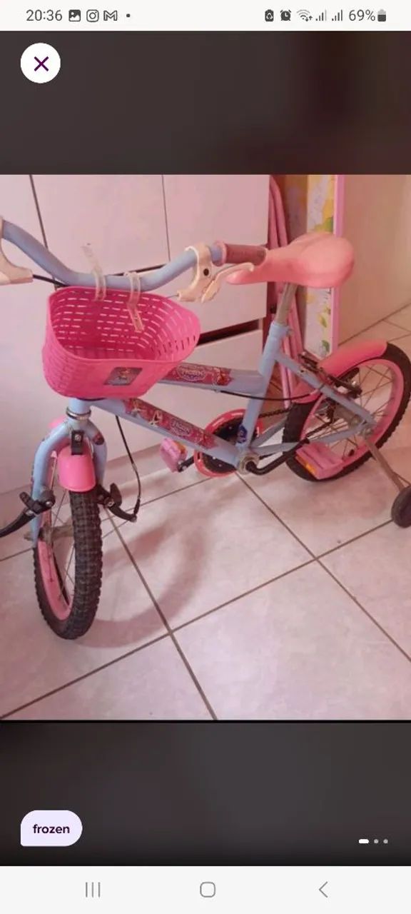 Bicicleta da frozen 