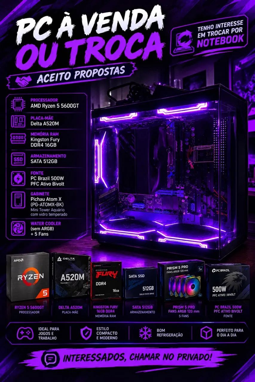 Troco ou vendo pc