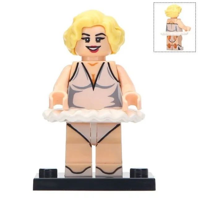 Boneco Marlie Moroe e Elvis Presley Lego Compatível