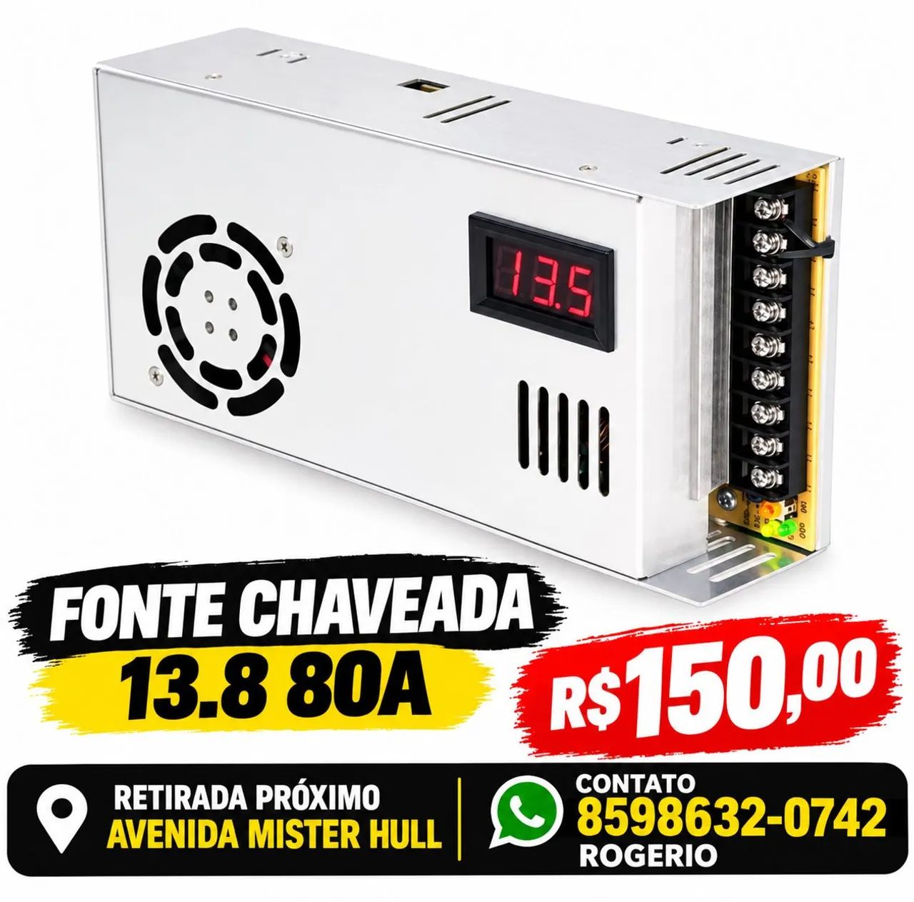 FONTE CHAVEADA 13.8 80A 