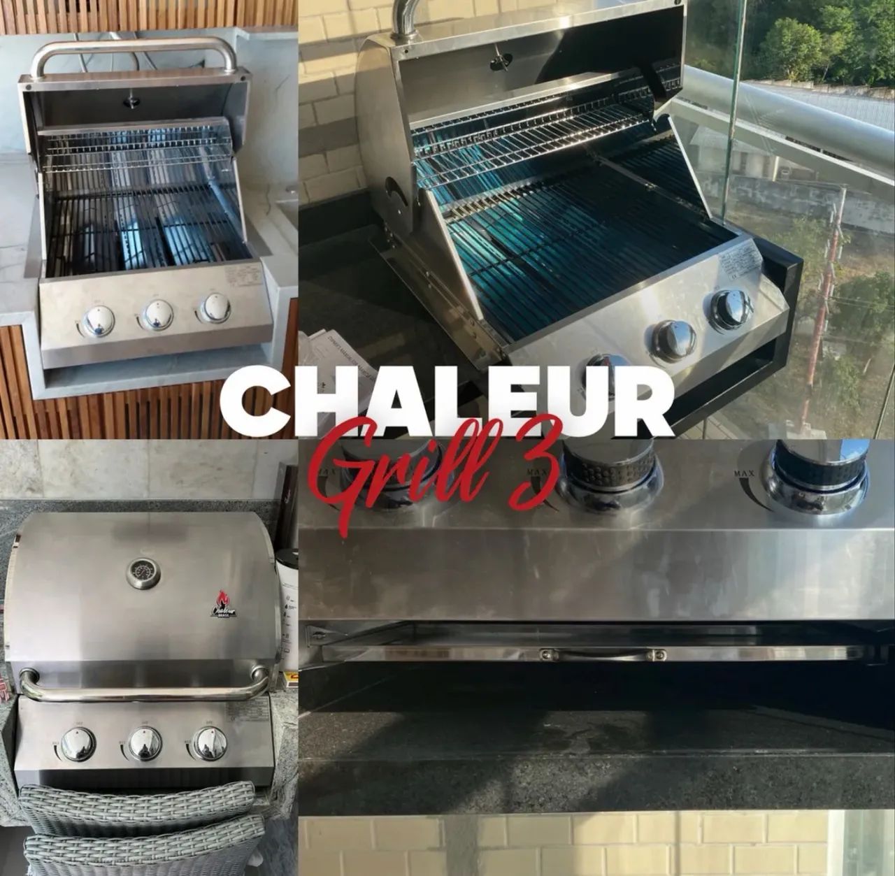 Churrasqueira A Gas De Embutir Em Inox 3 Queimadores - Foto 5