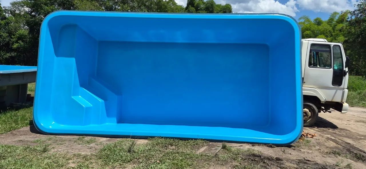 Piscinas de fibra completas e instaladas com deck  - Foto 5