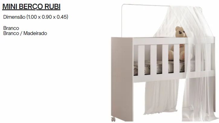Mini Berço com Colchão Rubi Novos