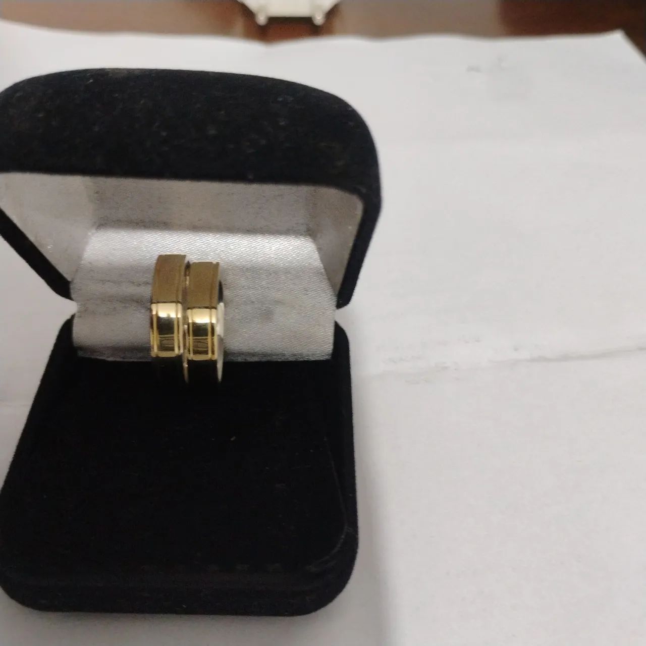 Aliança de ouro com prata  - Foto 2