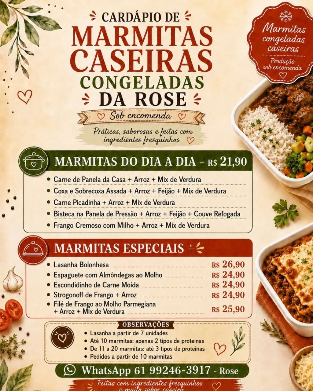 Marmitas Caseiras Congeladas (Sob Encomenda) - Foto 2