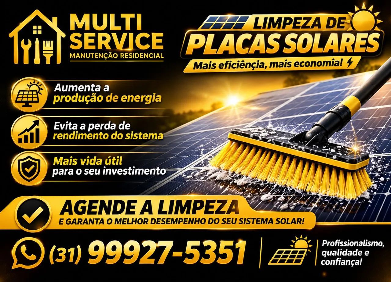 Limpeza painel solar e reparo