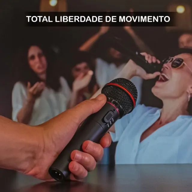 Microfone Sem Fio Knup Kp-m0005 Preto com Qualidade Hi-fi Pronta Entrega - Foto 4