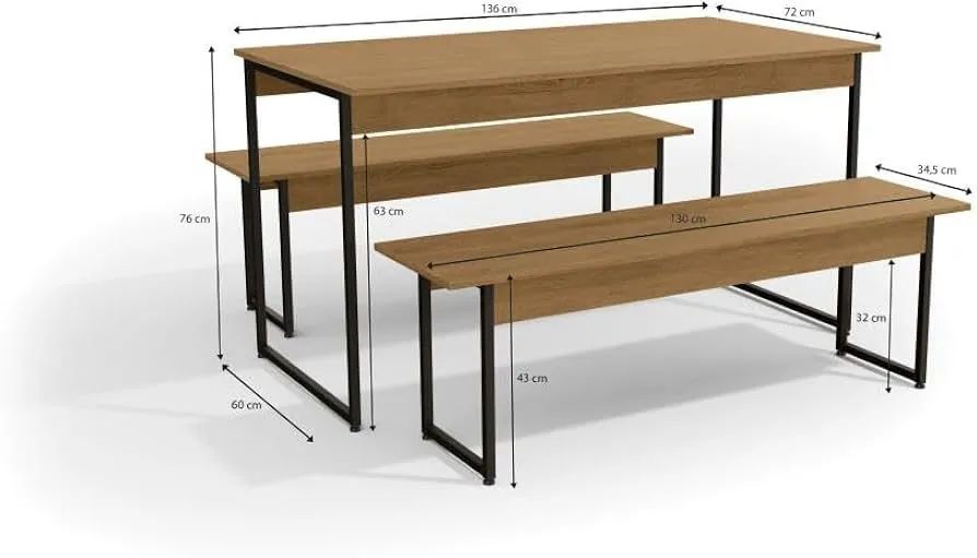 Mesa com dois bancos nova garantia hoje promoção  - Foto 2