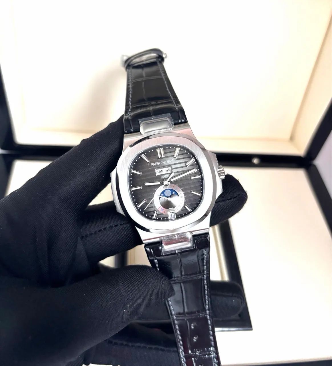 Relogio Patek Philippe Nautilus Super C Automático ETA - Completo