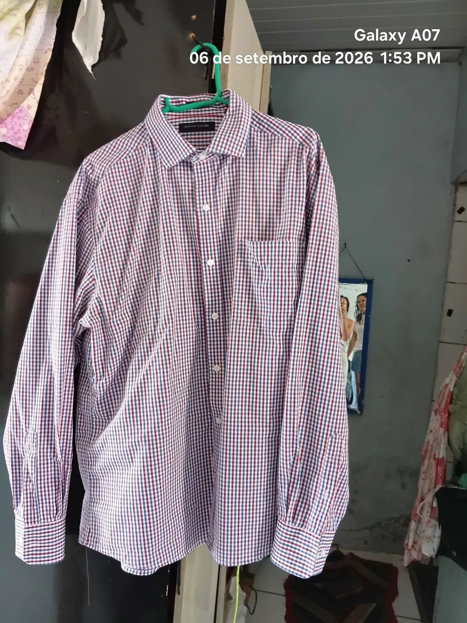 Camisa xadrez Tommy Hilfiger Tam 40