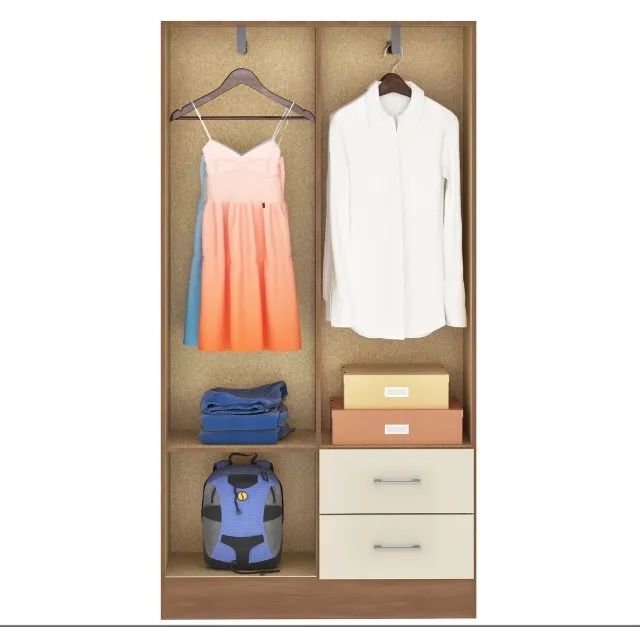 Conjunto Roupeiro Compacto Plus com Cômoda Alta Capacidade - Foto 2
