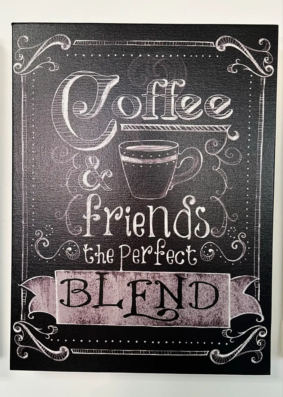 Quadro Decorativo: Café e amigos, a combinação perfeita