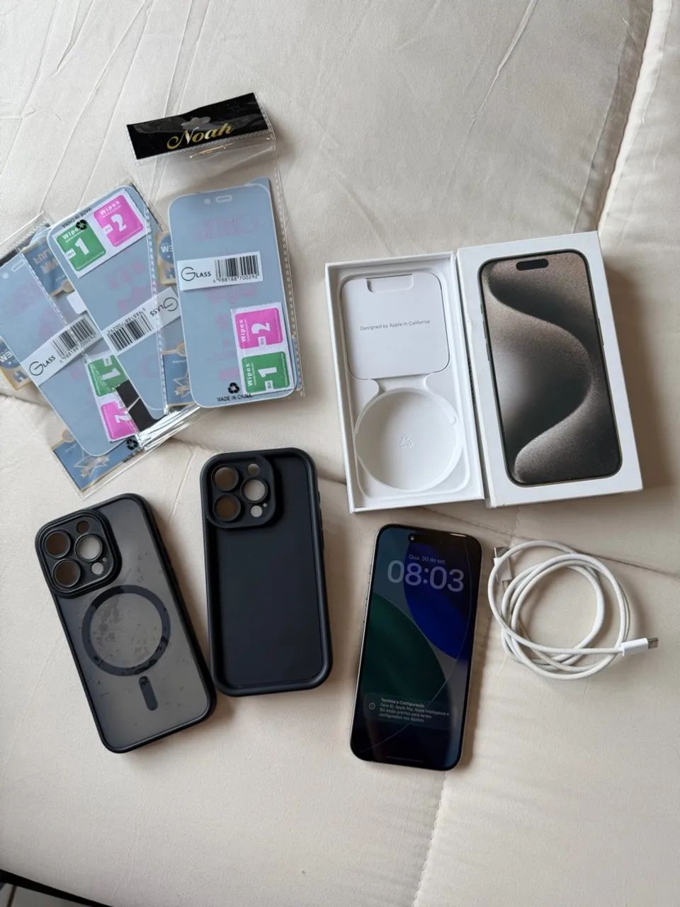 iPhone 15 Pro 256GB | Sem marcas de uso | 82% Bateria