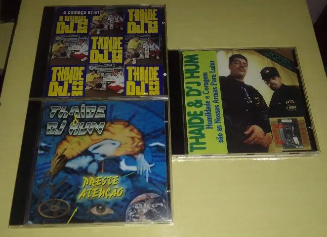 3 cds  de rap do Thaide e dj Hum