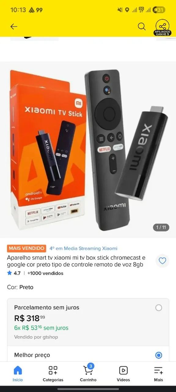 Xiaomi mi box transforma a TV em smart - Foto 2