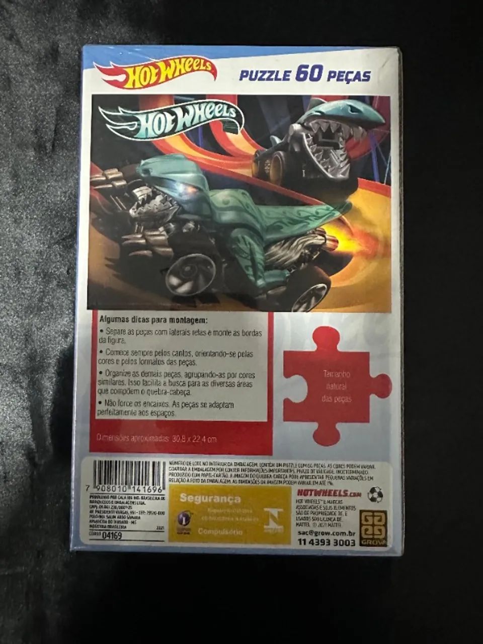 Quebra Cabeça Hot Wheels 60 Peças Grow - Foto 3