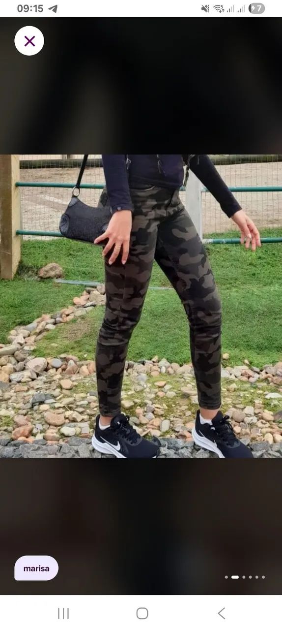 Calça camuflada 