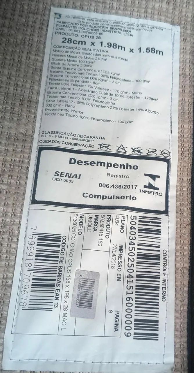 COLCHÃO DE MOLAS