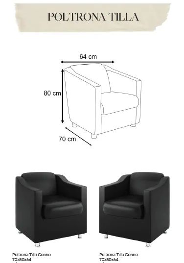 Poltrona Tilla - Conforto e Elegância para seu Ambiente - Foto 2