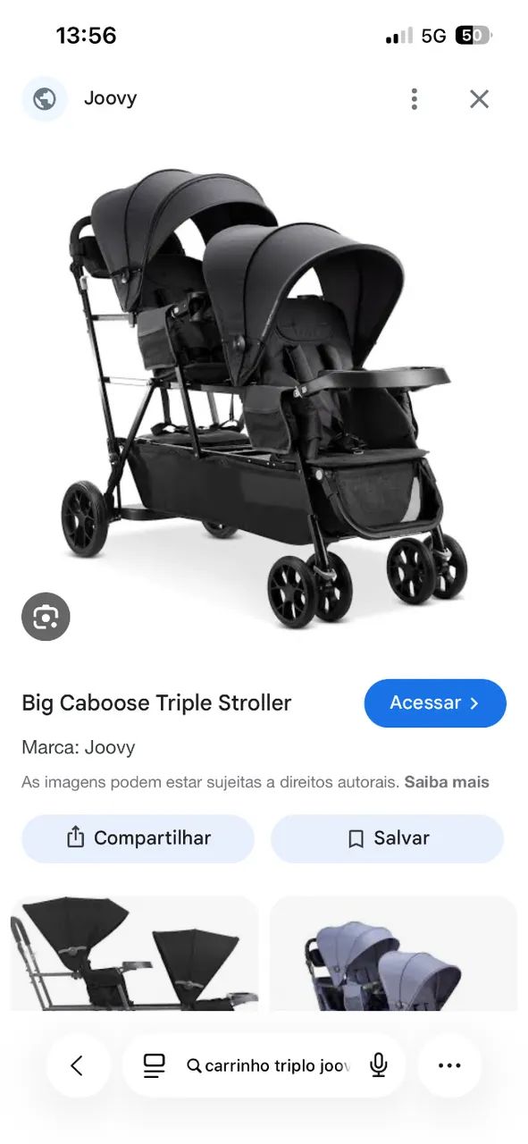 carrinho de bebês gêmeos joovy caboose  - Foto 3