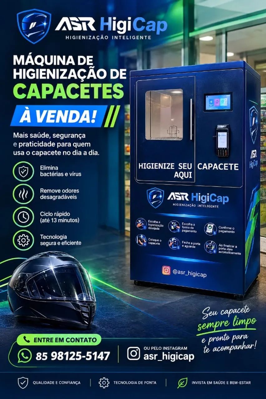 Maquina de Higienizar Capacetes