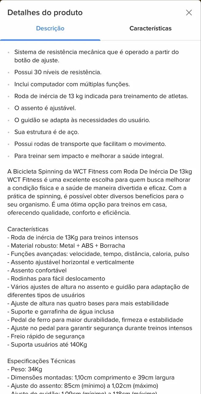 BICICLETA SPINNING COM RODA DE INÉRCIA  - Foto 4
