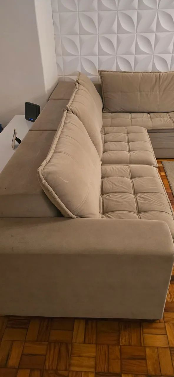 SOFÁ CANTO RETRÁTIL COM CHAISE - Foto 3
