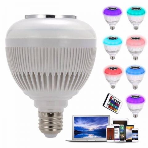 Lâmpada Multicolorido Led Com Caixa De Som Bluetooth 3w - Foto 3