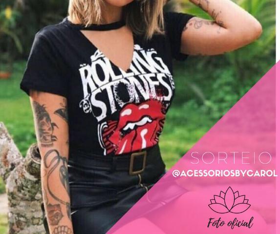 Sorteio no Instagram Blusa Rolling Stones