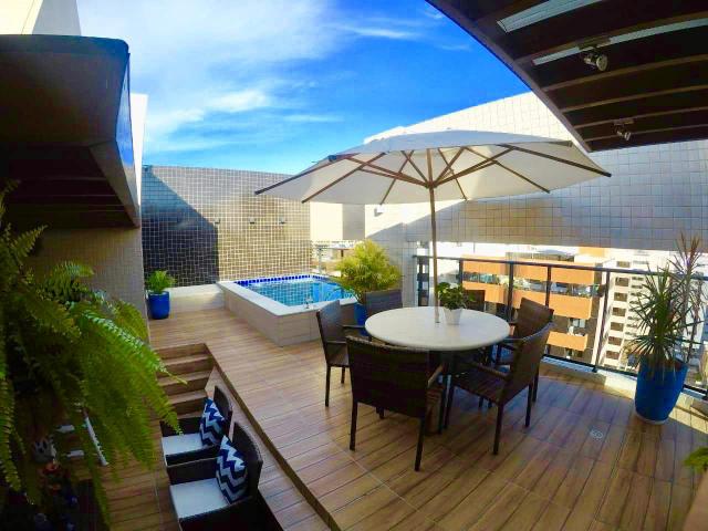 Cobertura Garden Alto Padrão, 172m2, 4 quartos sendo 3 suítes Lavabo e DCE