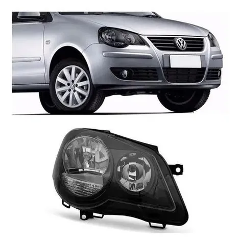 Farol Polo 2007 A 2012 Mascara Negra Lado Direito