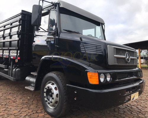 CAMINHÃO GRANELEIRO MB1620 MERCEDES BENZ 2004 PRETO   EQUIPADO COM CARROCERIA SEMI-NOVA