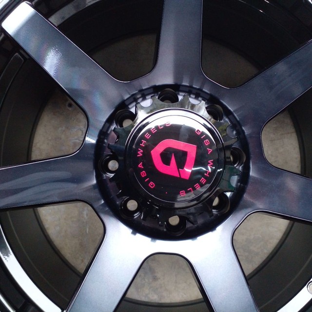 Roda para dodge ram aro 20 Rodas Gisa Stronda Preto Diamantado Fumê 8x165 - 20x9 - Foto 2