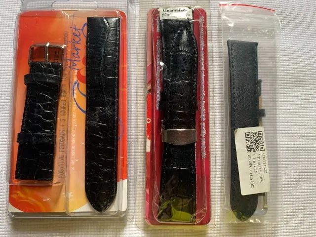 Pulseira de Couro Timex Oakley Bulova Fecho Passsadores Diversos - Foto 3