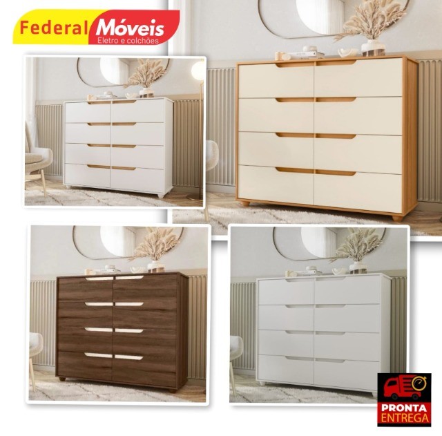 Cômoda Doble 8 Gavetas - Ultimas Peças - Fazemos Entrega