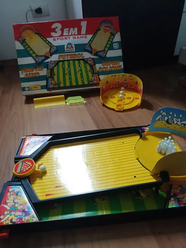 Jogo de Mesa Infantil - 3 em 1 - Sports Game - Braskit