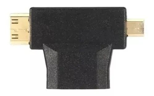 Conversor Adaptador 2 Em 1 Hdmi Para Micro Hdmi E Mini Hdmi - Foto 2
