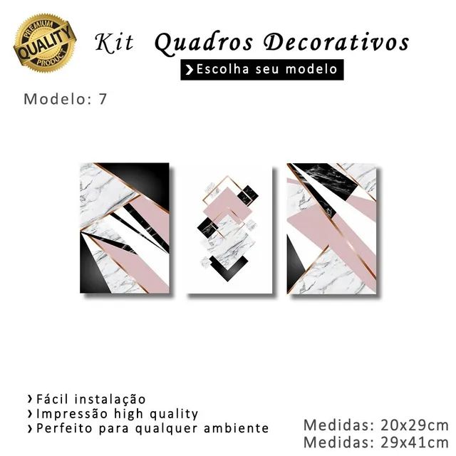 Kit quadros Decorativos 01 - Foto 5