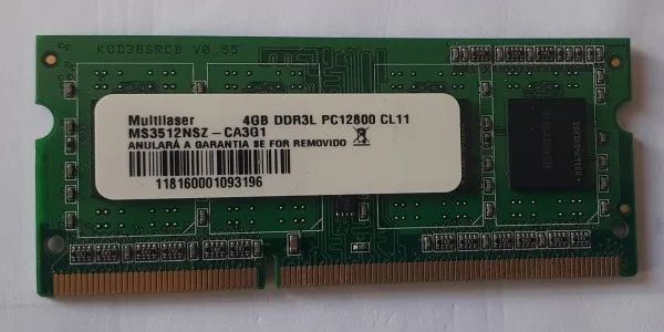cartão memória notebook 4gb ddr3l pc12800 semi-novo 100%