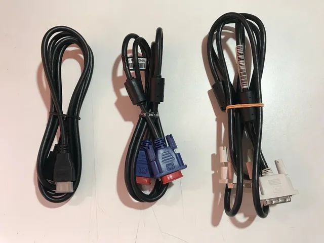 Cabos: HDMI, VGA ou pelo DVI (1,5 m) R$ 25,00