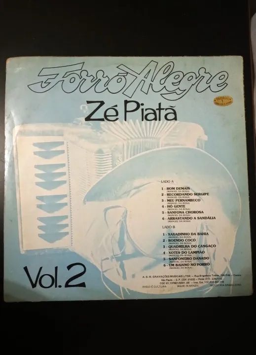 Disco de Vinil Forró Alegre - Zé Piatá - Vol. 2 - Foto 3