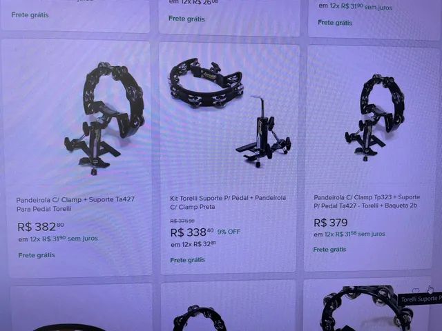 kit Pandeirola c/clamp + suporte Torelli  - Foto 6