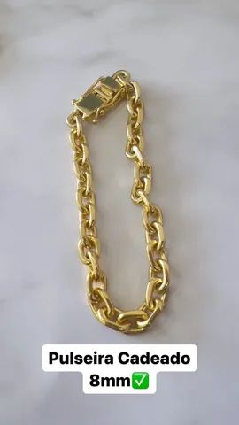 Pulseiras cadeado banhado a ouro  - Foto 2