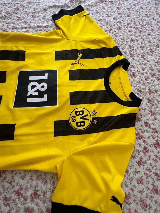 Camisa Borussia Dortmund 1&1 - Tamanho M - Unissex - Foto 3