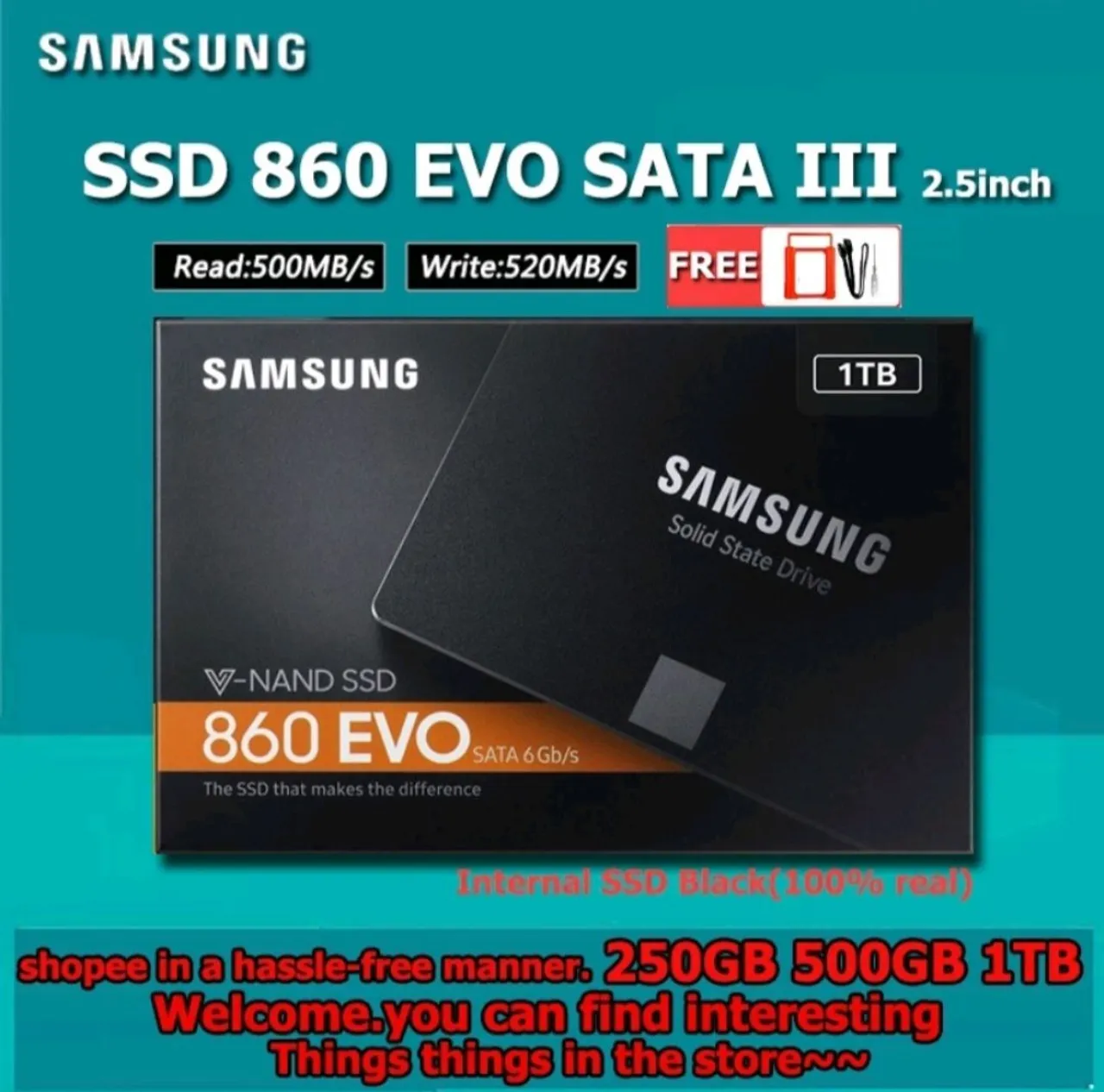 SSD Samsung 860 EVO SATA III 1TB