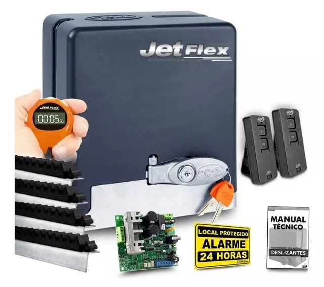 Motor PPA Stark Jetflex 650 + kit 3mts cremalheira + 2 controles + instalação 